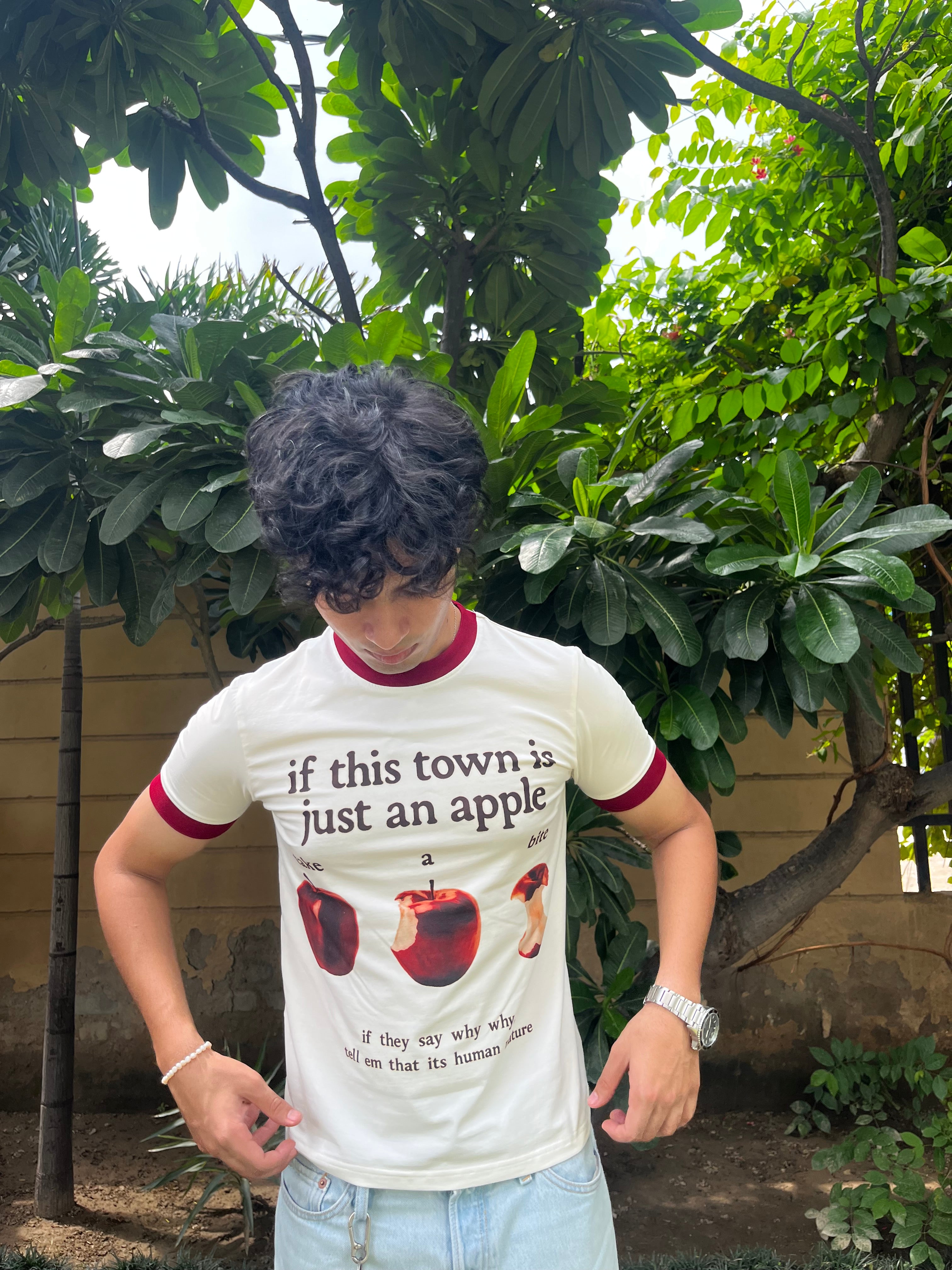 human nature ringer tee
