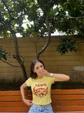 Yawn Butter yellow baby tee