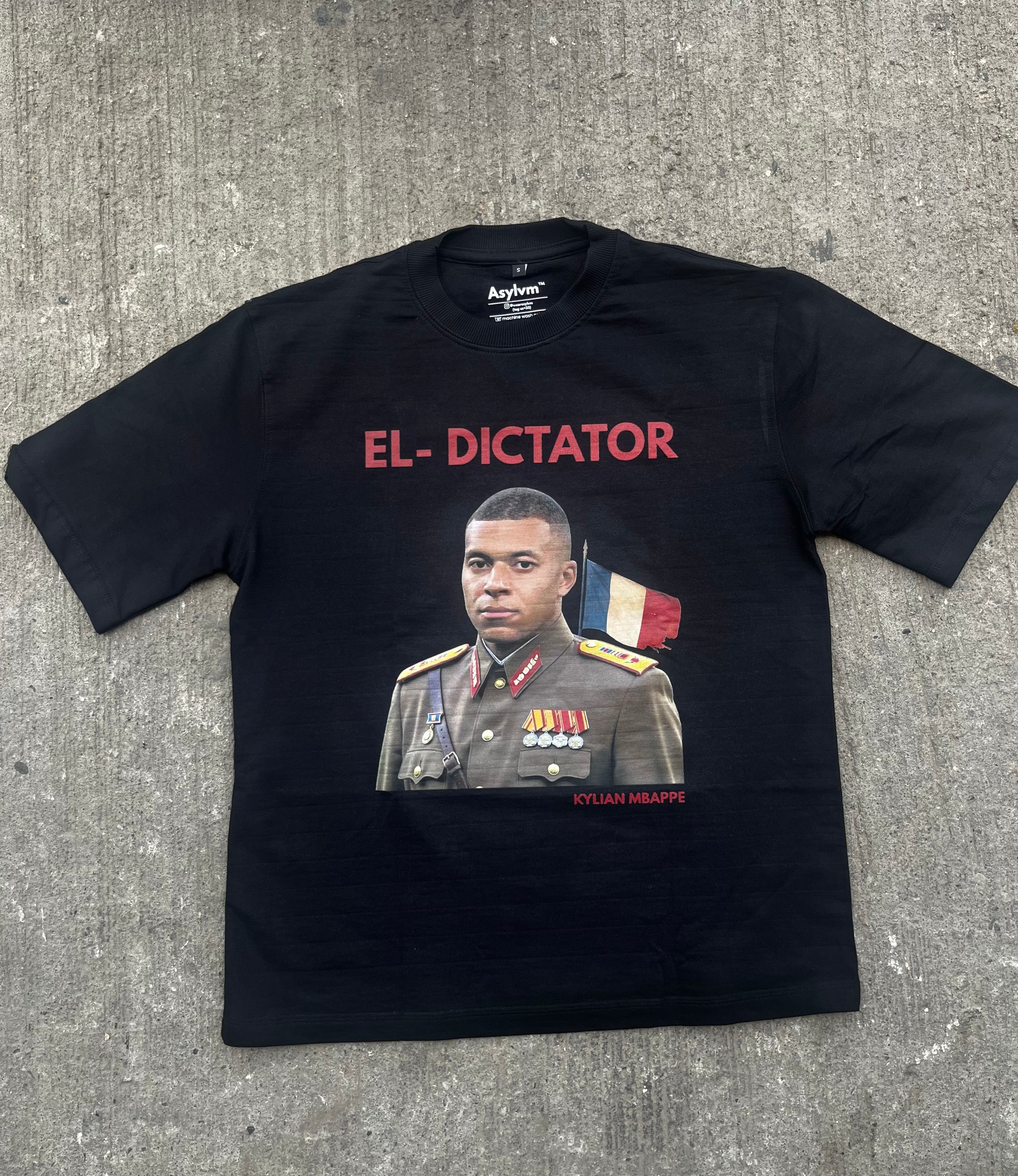 THE DICTATOR BLACK OVERSIZED TEE