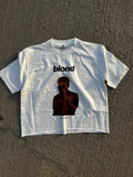 Lamine Yamal blond offwhite boxy fit tee cropped