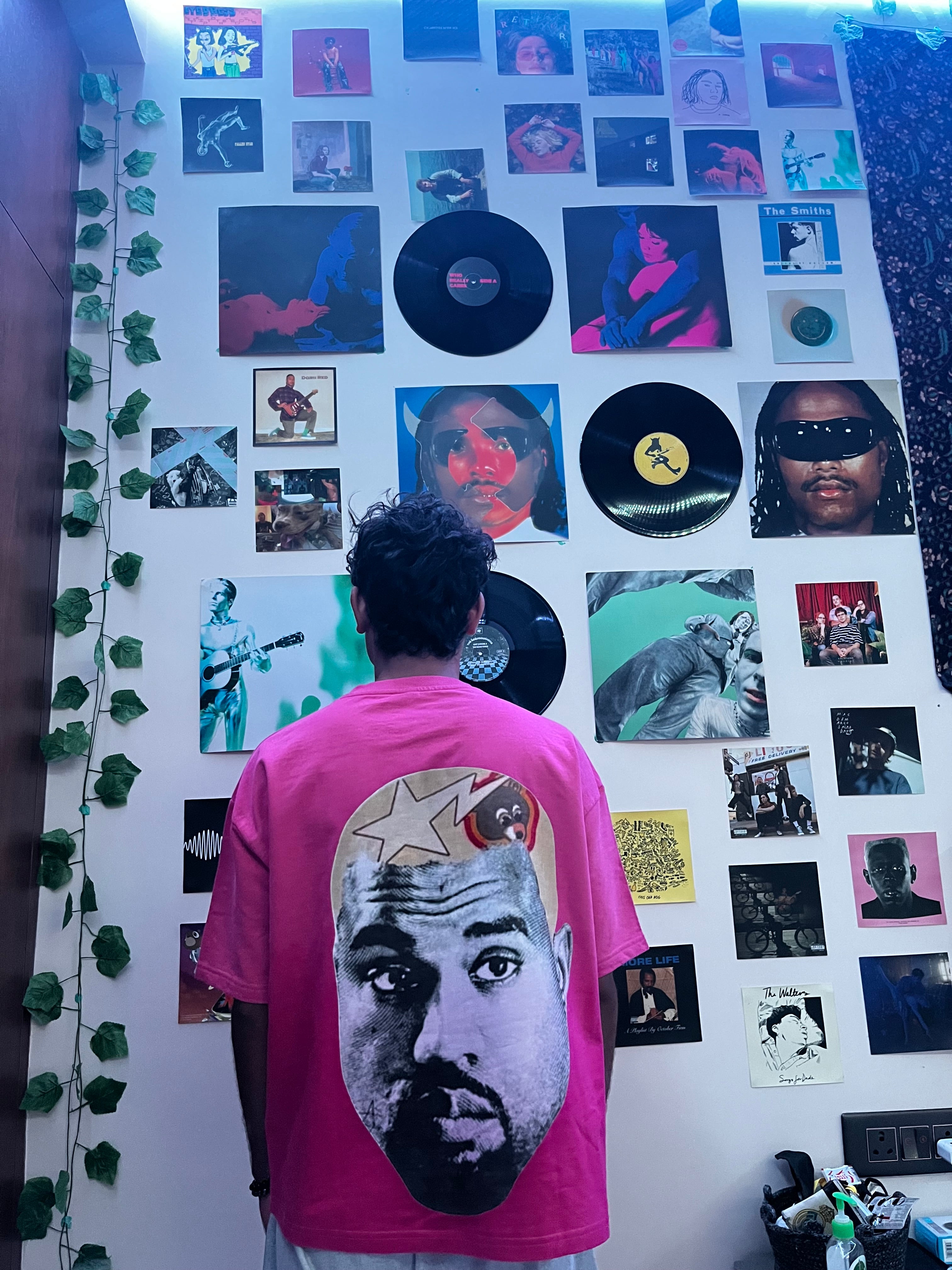 kanye graduation pink  ombre washed boxy fit