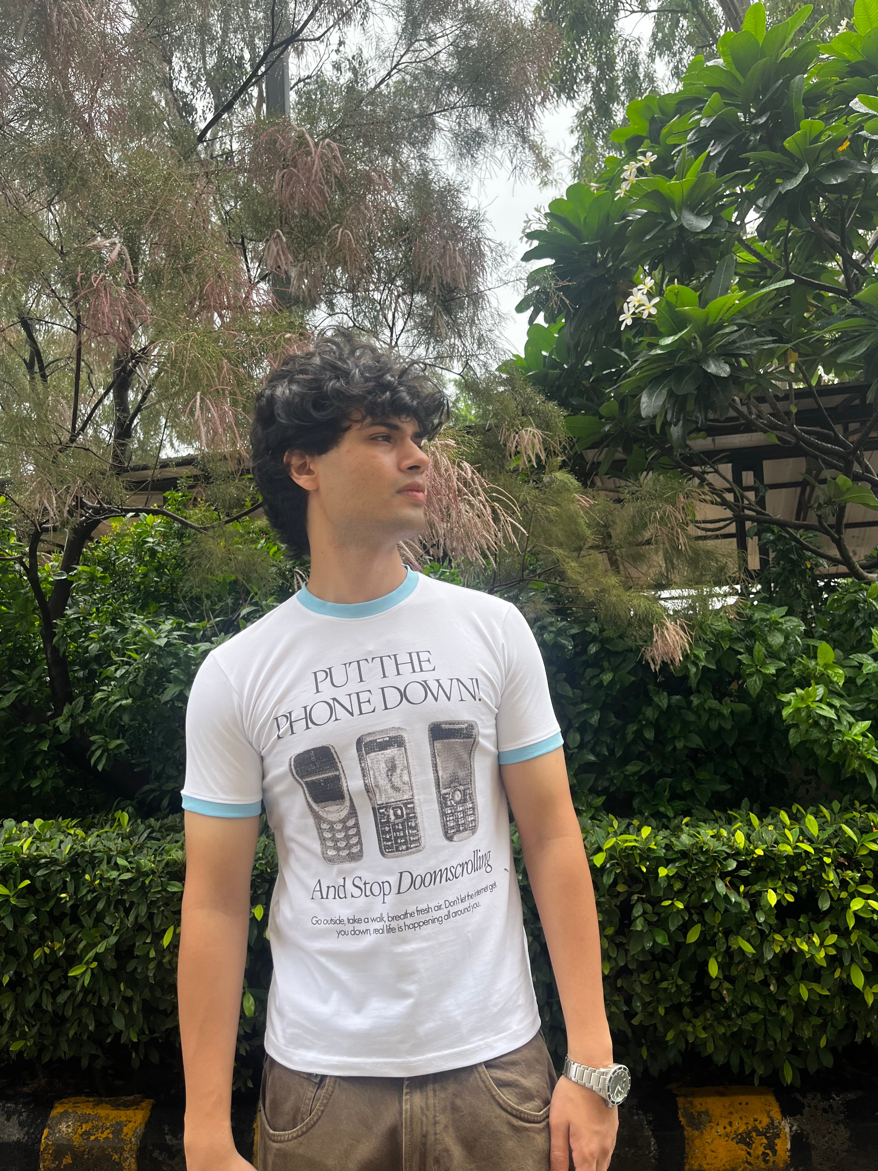 doomscrolling ringer tee