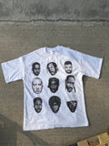 faces of the culture white oversized tee