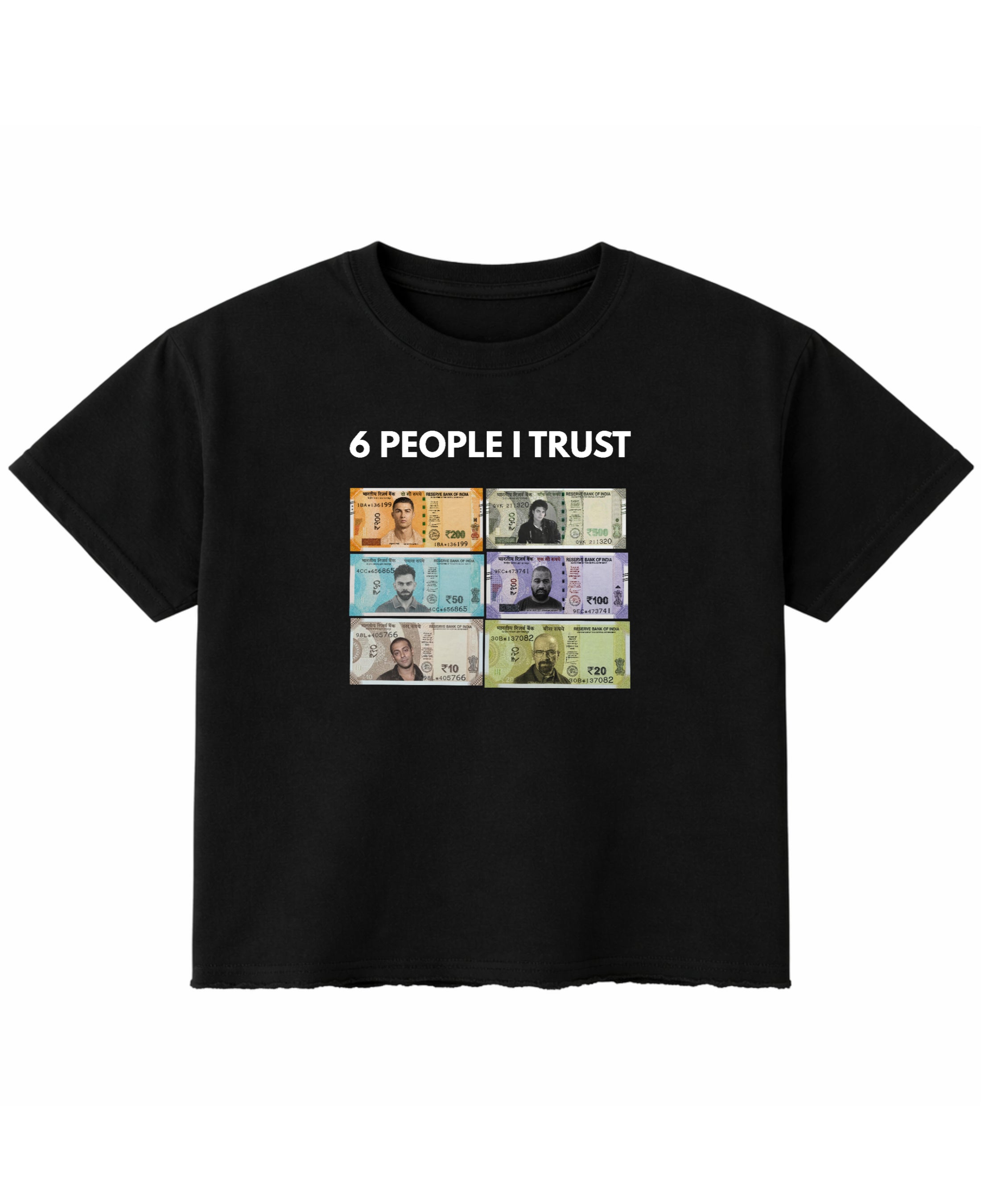 Black Boxy Fit T-shirt Front Design