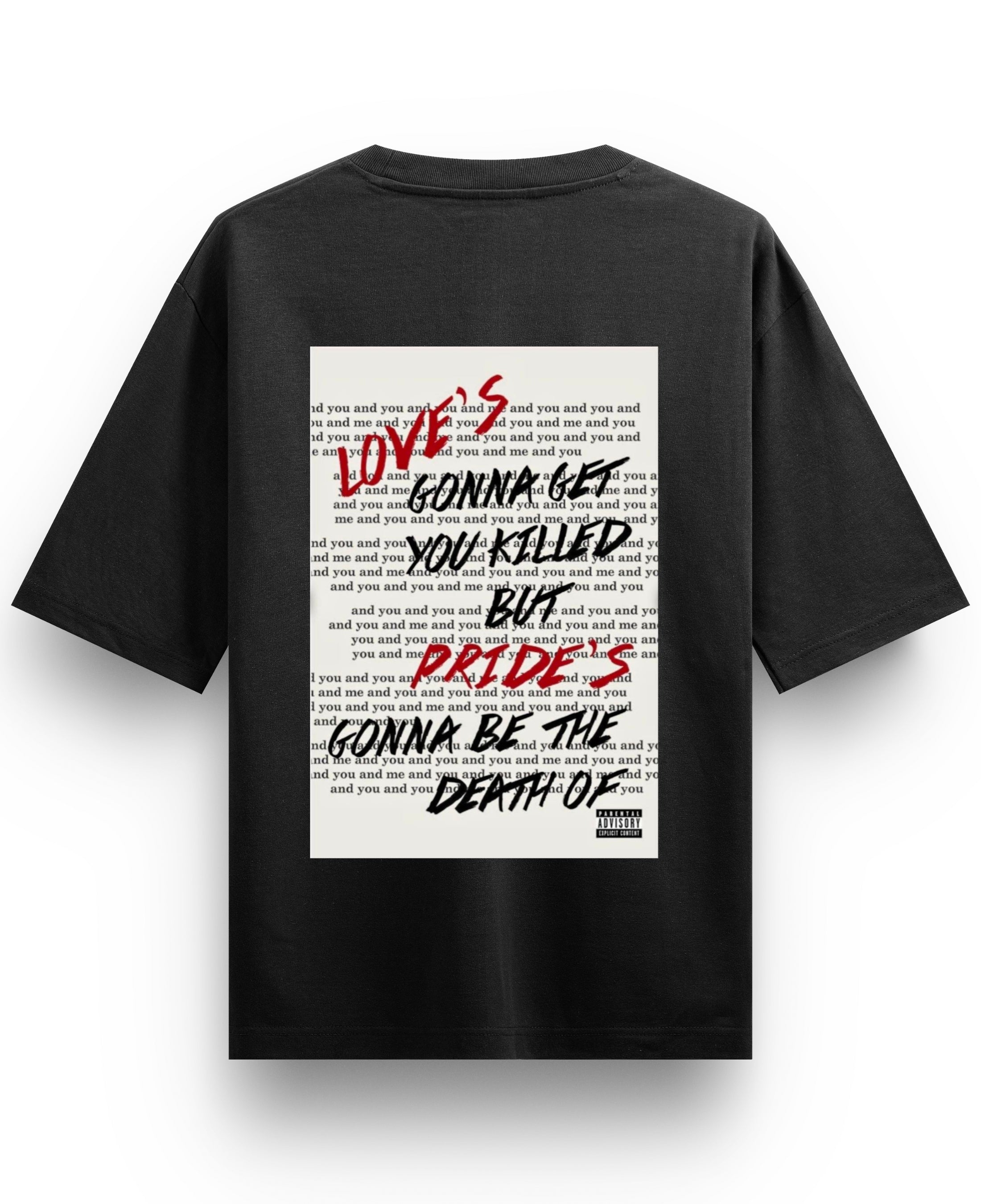 Black Oversized T-shirt Back Design