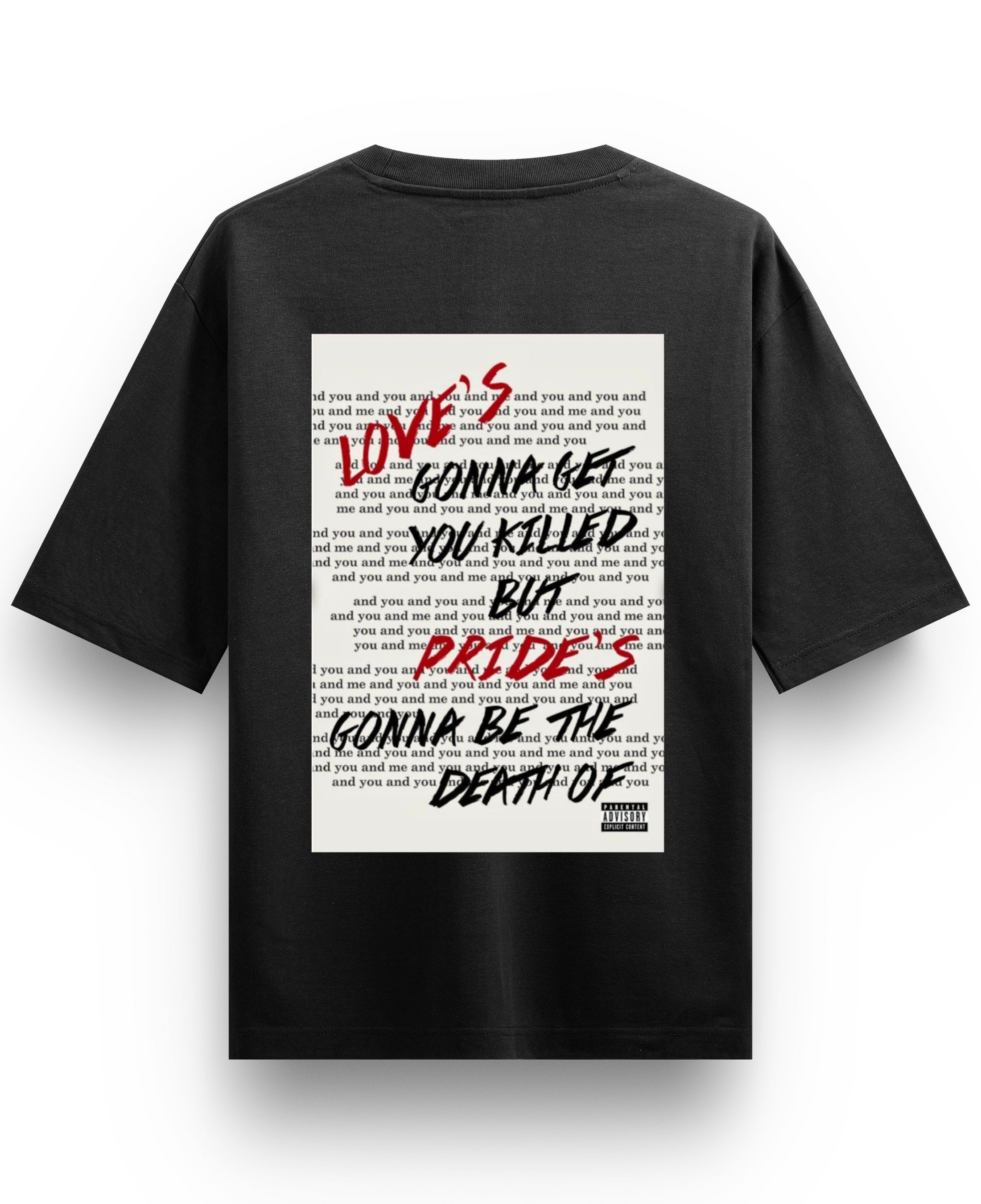 Black Oversized T-shirt Back Design