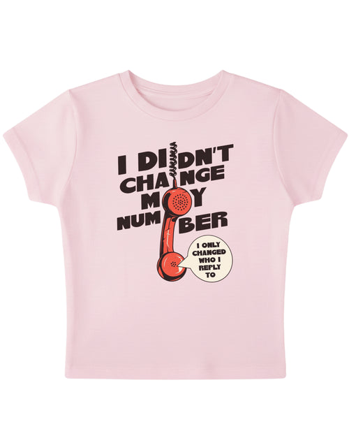 Baby Pink Baby Tee Front Design