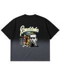 Black Ombré Wash Boxy Fit T-shirt Back Design