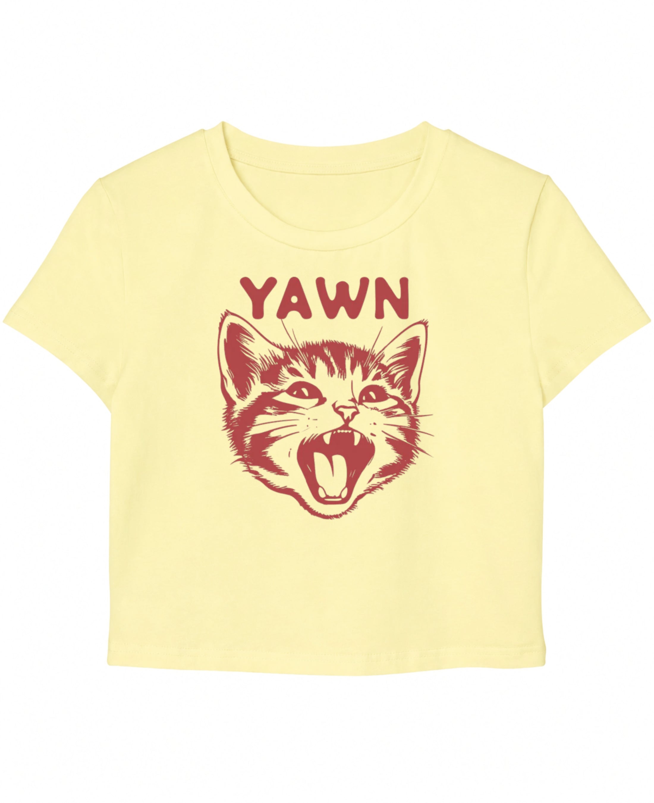 Butter Yellow Baby Tee Front Design