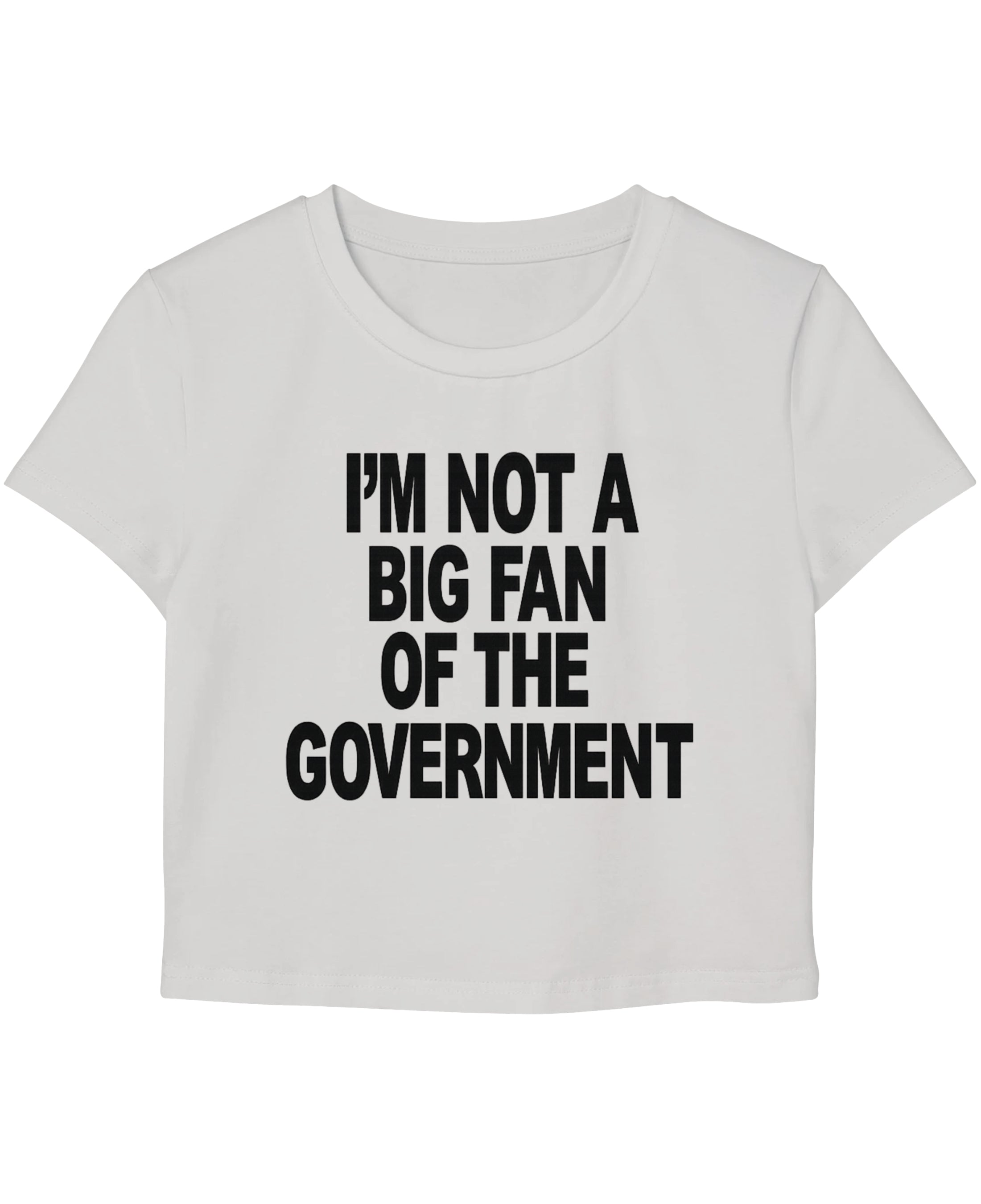 White Baby Tee Front Design