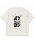 Off-white waffle boxy fit Back Design